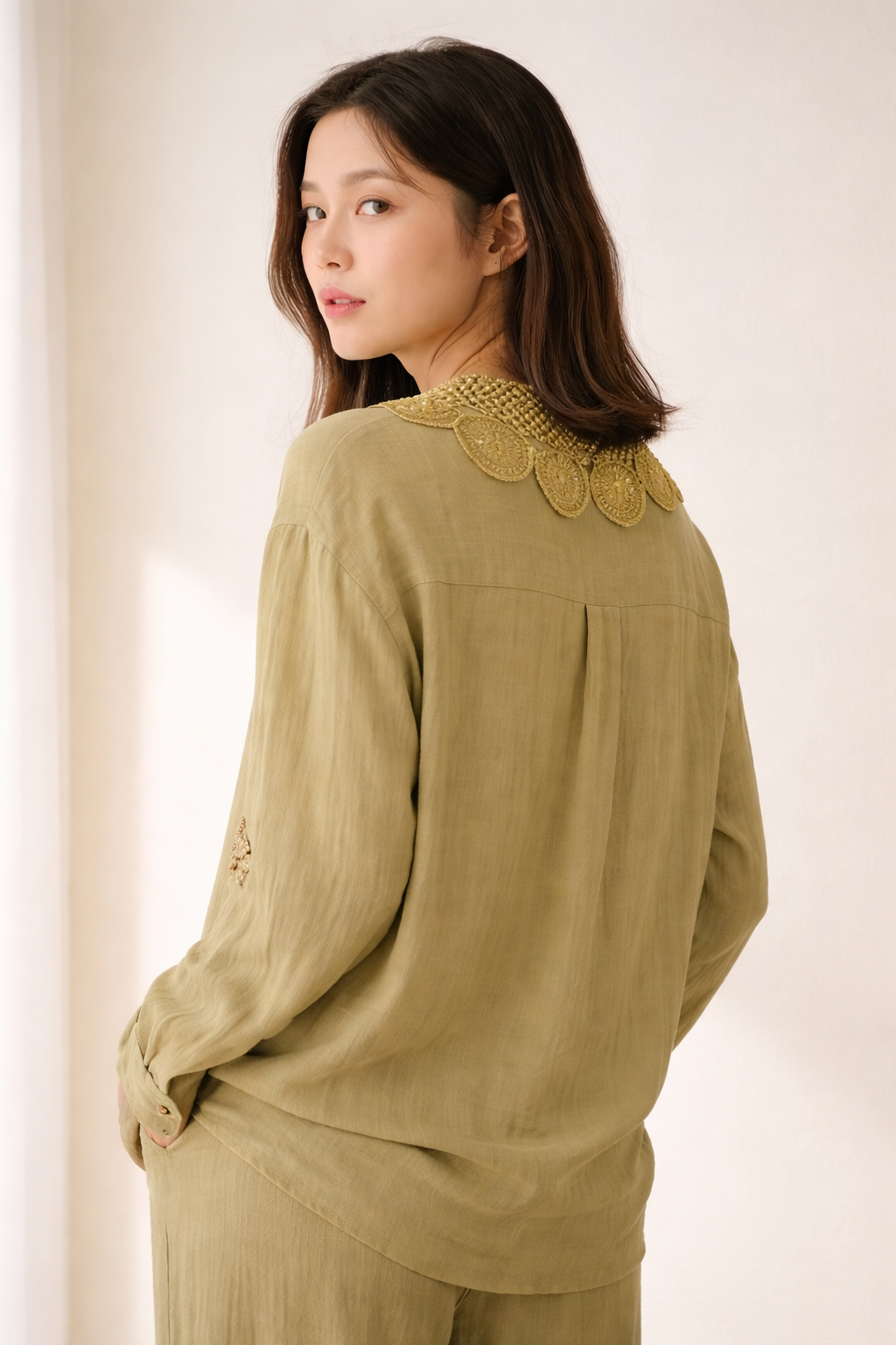 Crush luxe premium shirt & palazzo co-ord set